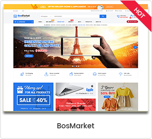BosMarket - سمة WordPress متعددة البائعين مرنة 