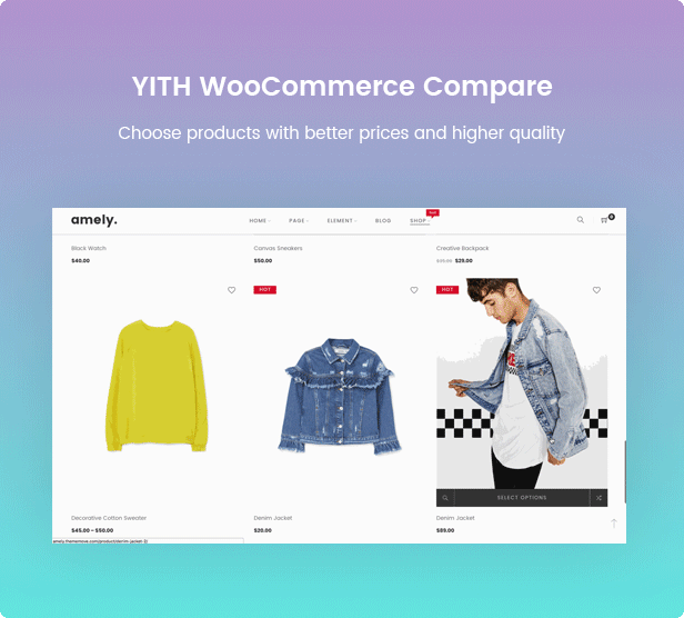 Fashion WooCommerce WordPress Theme - YITH قارن